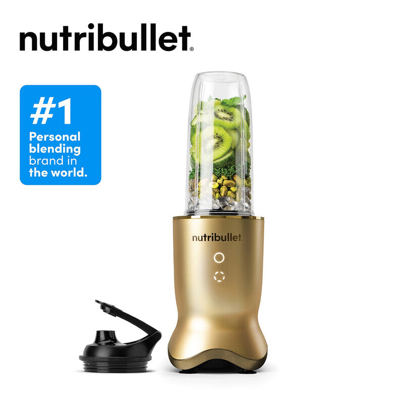 Nutribullet Ultra Personal Blender - Gold, 1200W, 900ml Cup, Rapid Extractor Blade, Illuminated Interface with 2 Blending Options MegaBDM