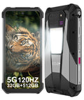 Unihertz Tank 3 Pro 5G Rugged Projector Phone with 23800mAh Battery 32GB+512GB, 6.79inch Android 14 Dual SIM Smartphones Unbreakable, Main Camera 200MP/Camping Lamp/OTG No Charger NFC MegaBDM