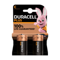 DURACELL Plus Power C Size Alkaline Batteries +100% Life - 2 Pack MegaBDM