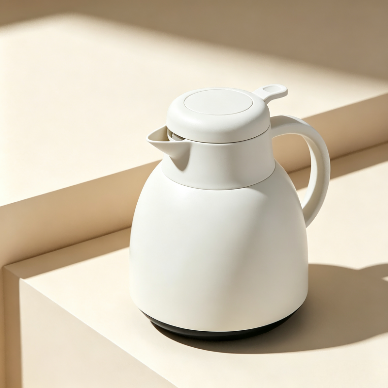 Warmth Collection Glass-Lined Thermal Carafe 1L – Ivory White MegaBDM