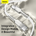 Baseus Cafule Series Metal Data Cable Type-C to Type-C 100W 2m White MegaBDM