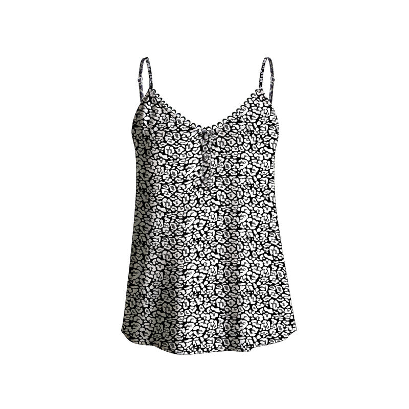 IZURIA round-neck white leopard-print camisole S MegaBDM