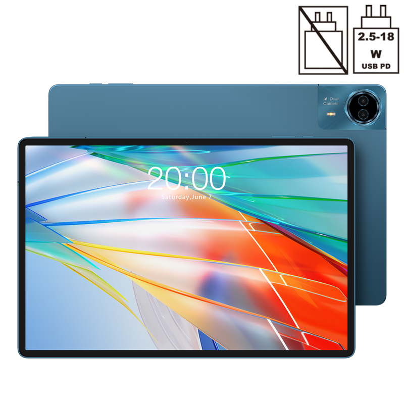 TECLAST T70 Tablet 14" 2.2K 2240×1400, MTK Helio G100 Octa-Core, 20GB (8GB+12GB Virtual) RAM+128GB ROM, Dual SIM 4G+5G WiFi, 10,000mAh, 18W PD, Android 15, 8+13MP, GPS, BT, Widevine L1, 2026 MegaBDM