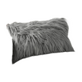 Phantoscope Faux Fur Pillow Cover Decorative Fluffy Throw Pillow Mongolian Soft Fuzzy Pillow Case Cushion Cover for Bedroom and Couch, Gray 18 x 18 Inches MegaBDM