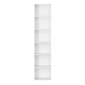 JOYFURNOS Bookshelf with 6 Shelves, Bookcase, for Home Office, Bedroom, Living Room, Study, White MegaBDM
