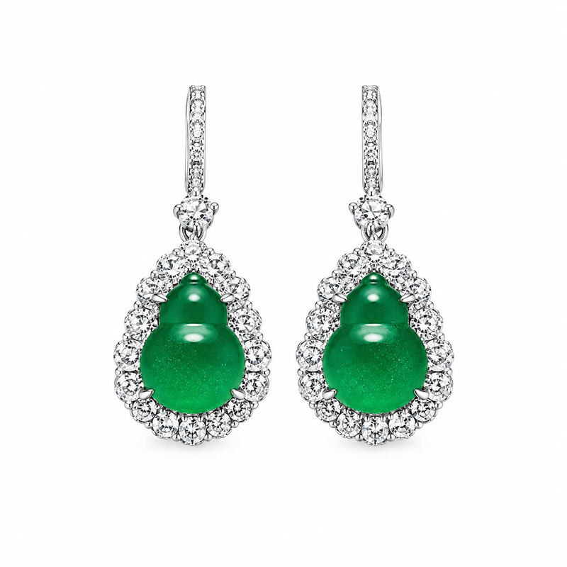 VoxorAI Emerald Natural chalcedony stud earrings, stud earrings, earrings, earrings, earrings and earrings for all seasons MegaBDM