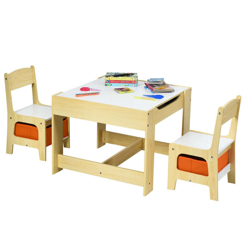3-in-1 Kids Multi Activity Table & 2 Chairs Set for Toddlers MegaBDM