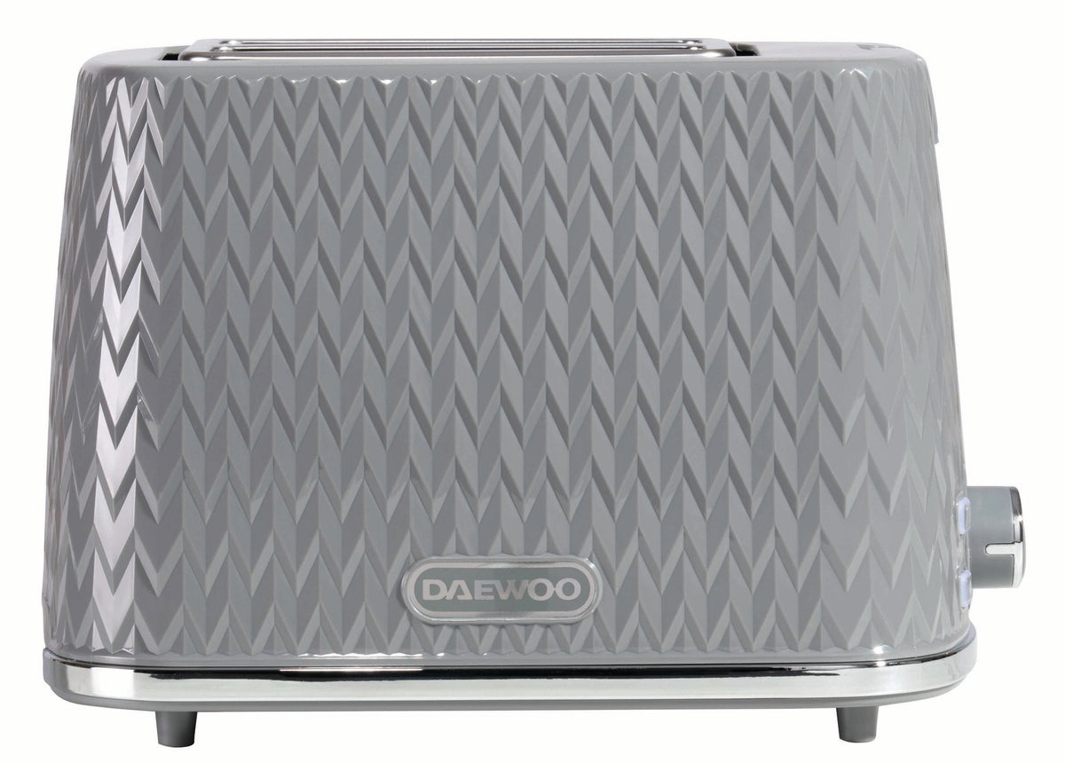 DAEWOO Argyle 2 Slice Toaster, Wide Slots, Textured Dark Grey - SDA1821GE MegaBDM