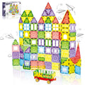 XINQIYUAN Qiyuan Educational Toy 7.5cm Diamond Surface Magnetic Tile Set 100pcs [Random Mix – Colors From Main Image Only] MegaBDM