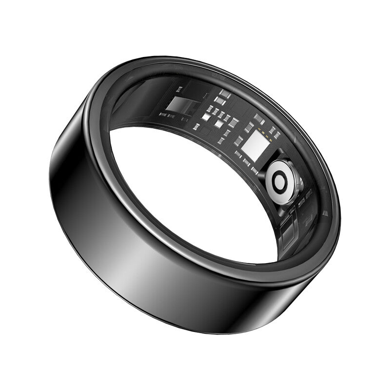 VoxorAI SY02 Black 10# Call Reminder, Heart Rate, Blood Oxygen, Sleep, Exercise Monitoring, Video Browsing, Remote Care Smart Ring MegaBDM