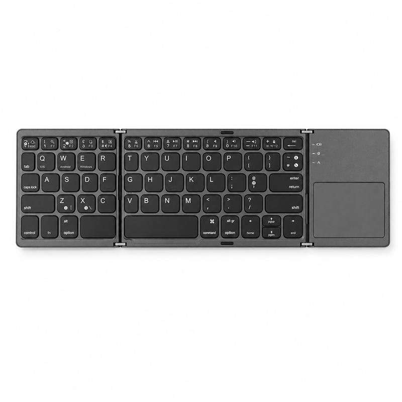 VoxorAI B033 Black Keyboard – Wireless keyboard with Bluetooth connectivity. Compatible with computers, laptops, iPads, and smartphones. MegaBDM