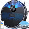 Lubluelu Robot Vacuum Cleaner with Wiping Function 2-1, 4000Pa Vacuum Cleaner Robot Laser Navigation with 5 Cards, 55 dB Robot Vacuum Cleaner with App Control, Ideal for Pet Hair, Carpets, HardLubluelu+SL60D+Robot Vacuum Cleaner MegaBDM