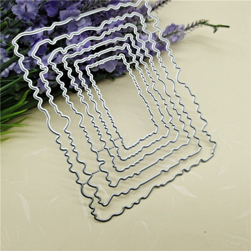 1 Set Rectangle Frame Cutting Dies Metal Die Cuts for Decorative Paper Crafting DIY Craft Stencil for Scrapbooking and Card Making MegaBDM
