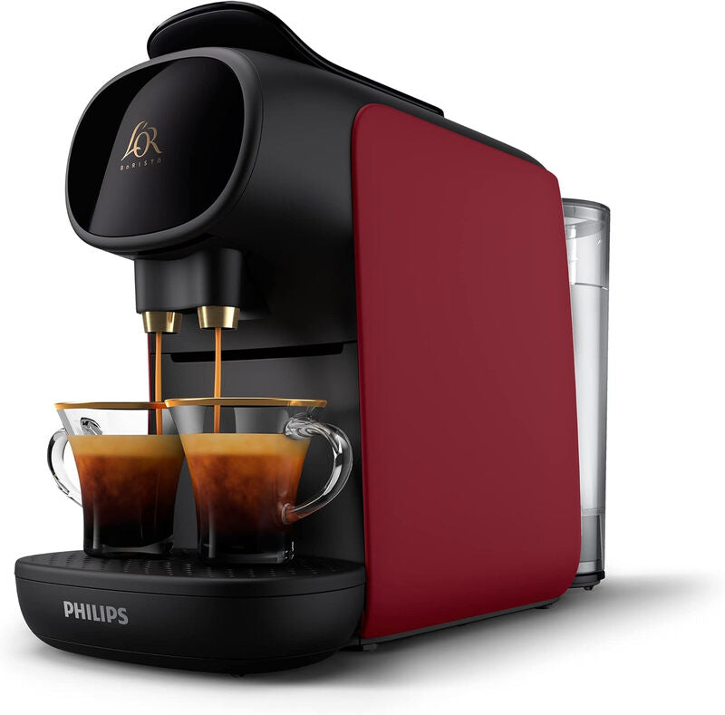 Philips LM9012/50 L'Or Barista Sublime Pod Coffee Machine, Double Shot, Compatible with Nespresso Original Capsules - Rubis Red MegaBDM