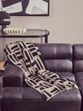 Bosie Throw Ozella Knitted Black/Natural 130x170cm MegaBDM