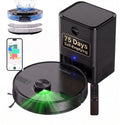 MonsgaClean MS1 MAX robot vacuum and mop with 9000Pa suction, LiDAR navigation, 180-minute runtime, and a 4.0L self-emptying station. App, remote, and voice control. Ideal for hard floors and carpets. Dimensions: 12.6" L x 12.6" W x 3.8" H. MegaBDM