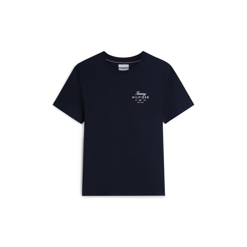 Tommy Hilfiger Logo Jersey Crew Neck T-Shirt - Desert Sky MegaBDM