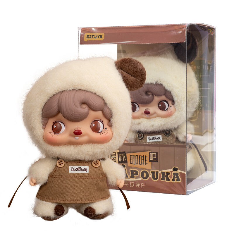 52TOYS POUKAPOUKA Coffee Time Series Vinyl Face Plush Doll Trendy Collectible Figure Cute Desktop Ornament Birthday Gift MegaBDM