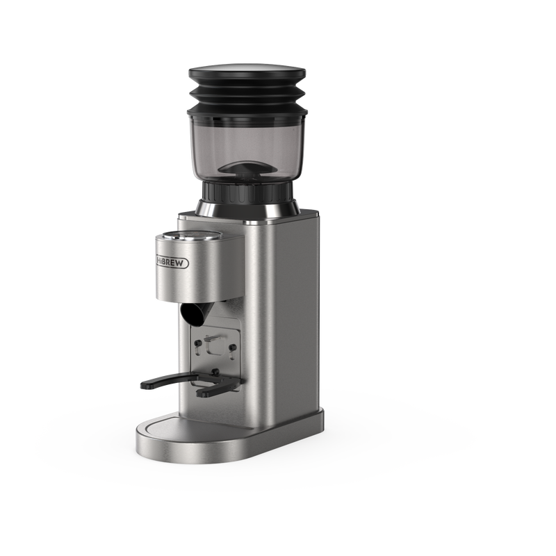 HiBREW G7 Automatic Burr Mill Electric Coffee Grinder with 48 Gears for Espresso American Coffee Pour Over Visual Bean Storage - Silver MegaBDM