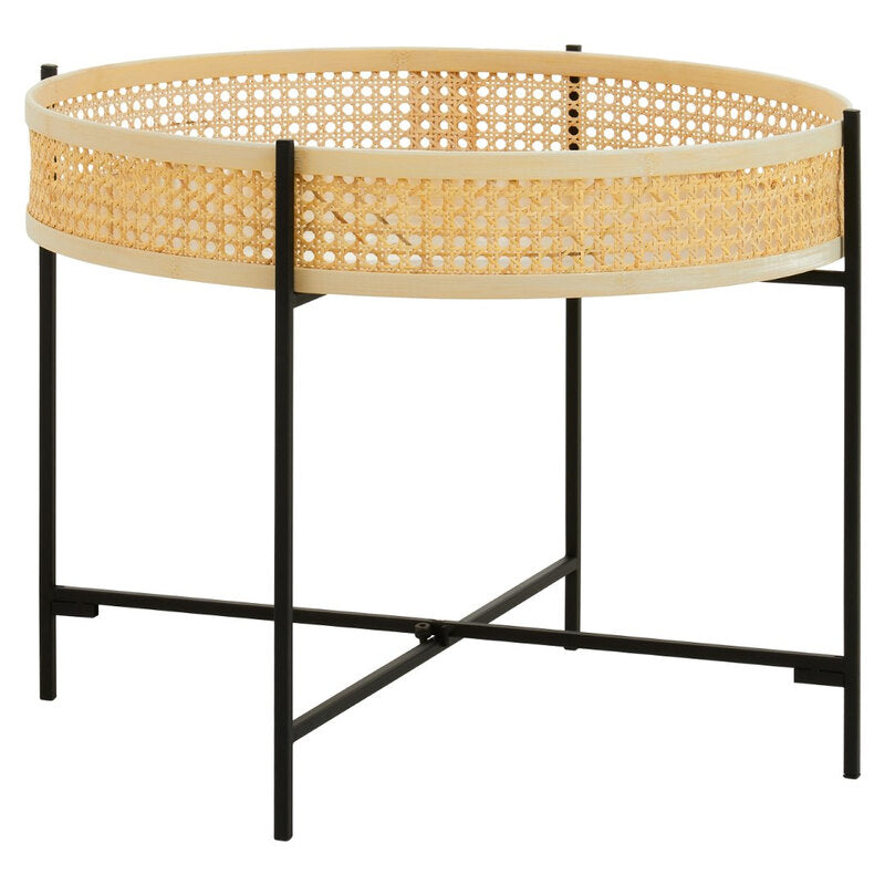 Interiors by Premier Coffee Table Depok Round Rattan/Black MegaBDM