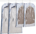 TAILI Hanging Vacuum Storage Sealer Space Saver Bags for Clothes, Coat, Closet Organizers, 4 Pack (2 Long, 2 Short) Blue MegaBDM