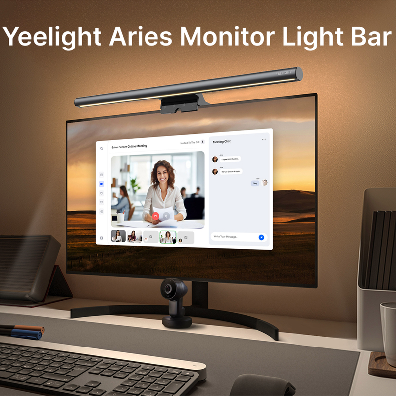Yeelight Aries Monitor Bar Light – USB‑C(Type C) Screen Bar Light for Monitor, Eye-Care Dimmable LED with Adjustable Color Temperature for Home Office & Gaming MegaBDM