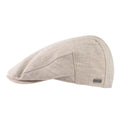TOP-EX Mens Linen Blend Flat Cap Summer Cooling Newsboy Hats Cotton Lining M/L Beige Herringbone MegaBDM