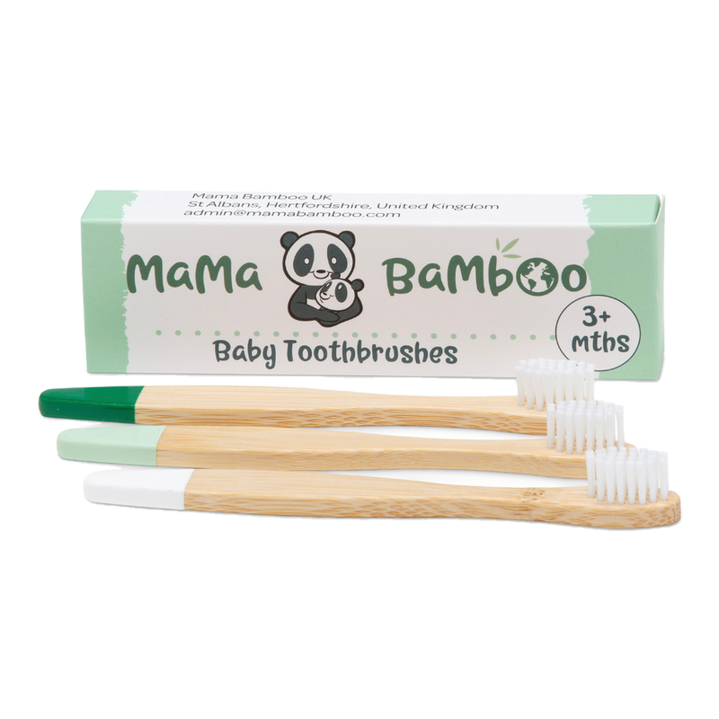 Mama Bamboo Baby Toothbrushes 3+ Months 3 Pack MegaBDM
