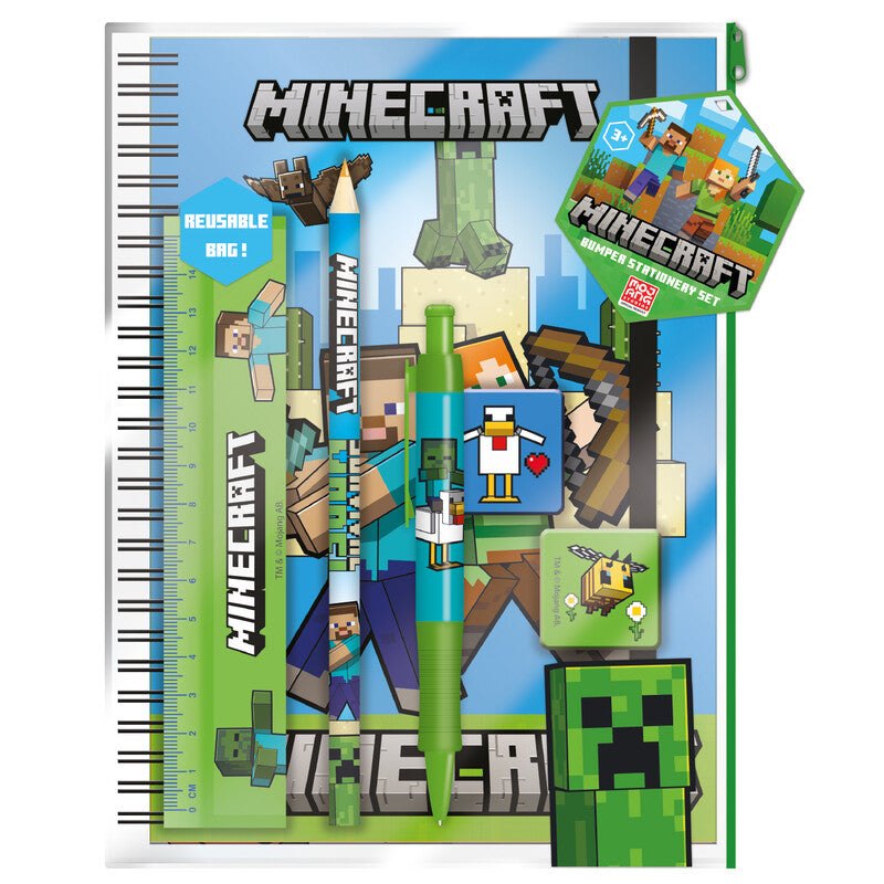 Minecraft Characters A5 Bumper Stationery Set MegaBDM