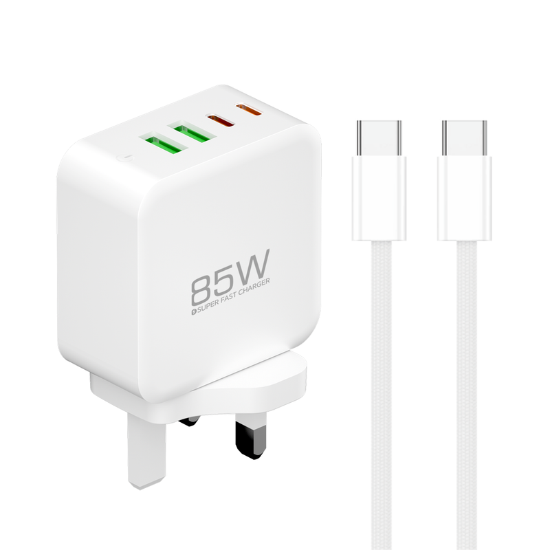 PAVAREAL K130CTC GaN 85W White Charger Set Supports Fast Charging for iPhone and iPad Series MegaBDM