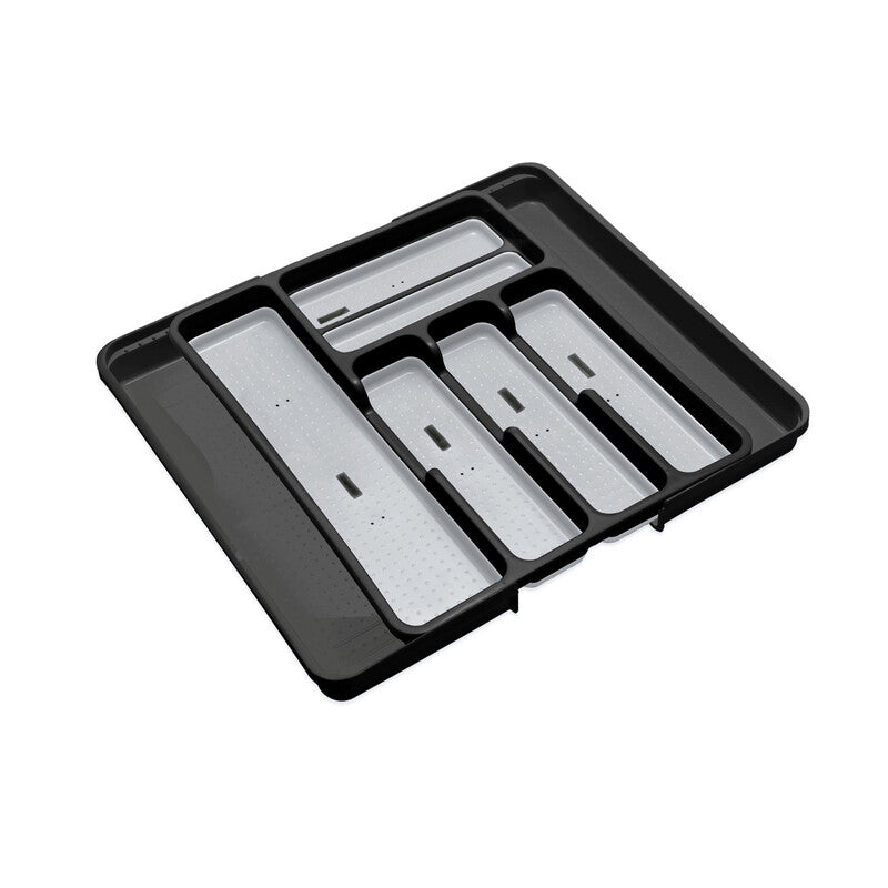 Addis Extendable Premium Soft Touch 6 to 8 Draw Organiser Black/Grey MegaBDM