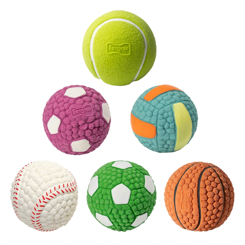 Blinkit Squeaky Pet Interactive Toy Ball Set, Squeeze-Activated Sound, Soft Latex Gentle Chew, Textured Dental Cleaning, Fully Washable, Suitable for Training & Play MegaBDM