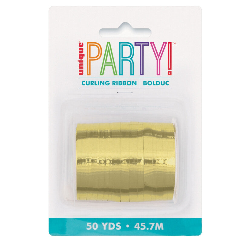 Unique Party Curling Ribbon, Gold, 45m MegaBDM