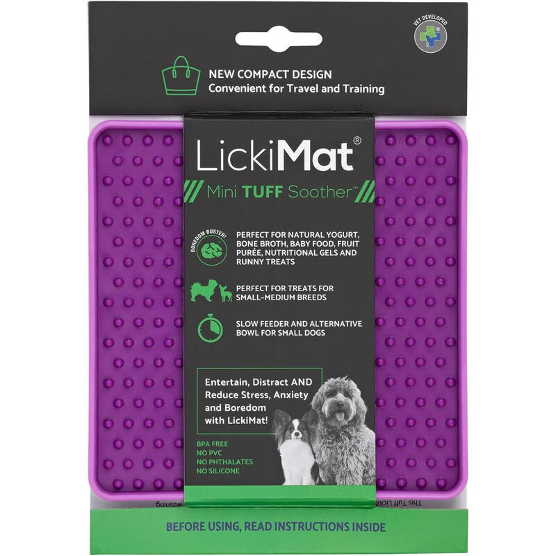 LickiMat Mini Soother Dog Slow Feeder Purple MegaBDM