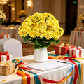 Yuejia 4Pcs 14in/35.56cm Artificial Geraniums, Silk Flower Artificial Flowers Are Used for Home Decoration, Indoor, Outdoor Garden, Patio, Vase, Table Decoration, Home Decoration MegaBDM