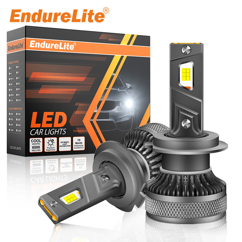 ENdureLite P3 H4 Car LED Light, High/Low Beam, 2 Pack, 6000K Cool White, Fan Cooling, Brighther H4 Bulbs for Cars MegaBDM