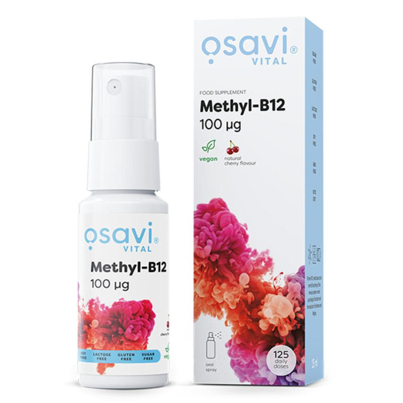 Osavi Vitamin B12 Energy Metabolism Oral Spray 100mcg Cherry Flavour - 25ml MegaBDM