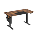 JOYFURNOS Electric Standing Desk, Height Adjustable Desk, 140.1 x 60.1 cm, 4 Memory Heights, Rustic Brown MegaBDM
