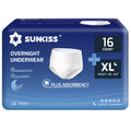 SUNKISS TrustPlus Incontinence Disposable Underwear for Men and Women, Adult Pull Ups with Heavy Absorbency, Leak Protection, Odor Control, XLarge Overnight, 16 Count MegaBDM