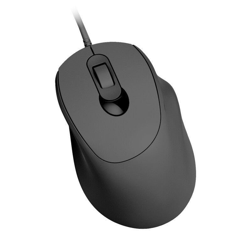 Rexsun Wired Mouse – 4 Buttons, Adjustable DPI 1000/1200/1600, Silent Click, Ergonomic Design, USB Connection, Compatible with Windows & Mac, Black, V2 MegaBDM
