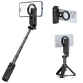 Ulanzi JJ03 Magnetisches Stativ Ständer für iPhone 17 16 15 Samsung/Android Smartphone, 3 in 1 Bluetooth Selfie Stick Handy Griff Capgrip, 12N Starker Magnet, Ausziehbares Mini Stativ, Handyhalterung MegaBDM