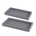 JORDAN&JUDY 2-Pack Gray Silicone Tray, Soft Material, Essential Bathroom Organizer MegaBDM
