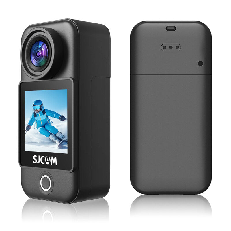 SJCAM C300 Pocket 4K Action Camera with 6-Axis EIS Stabilization 1.3 Inch Touch Screen 120 Mins Recording Ultra Compact 6.8×3.2×2.6cm 30m Waterproof with Case 20MP Photo Fast 5GHz WiFi to Phone Slow Motion for Vlogging Motorcycle Skiing Fishing MegaBDM