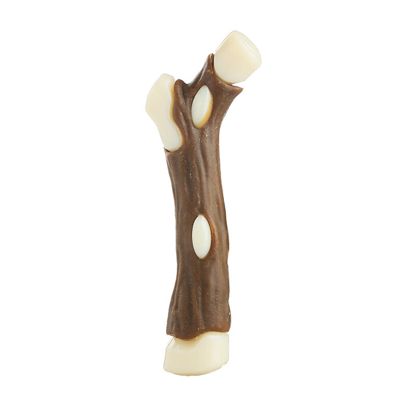 Blinkit Branch-Shaped Dog Chew Toy, Cowhide and Nylon Durable Stick Toy for Aggressive Chewers (17.7×7.3×3.3cm) MegaBDM