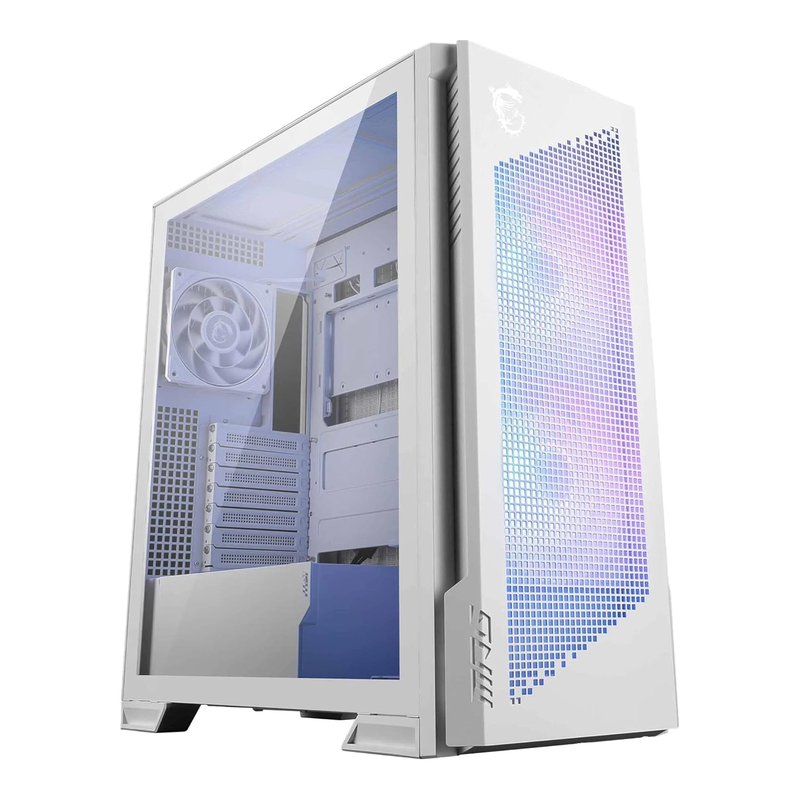 MSI MPG Velox 300R Airflow PZ White Mid Tower Case MegaBDM