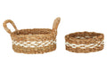 Lidi Set of Two Low Seagrass Baskets. MegaBDM