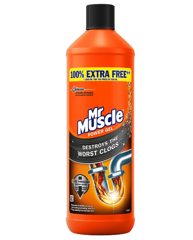 Mr Muscle Power Gel Drain Unblocker 500 ml +100% Extra MegaBDM