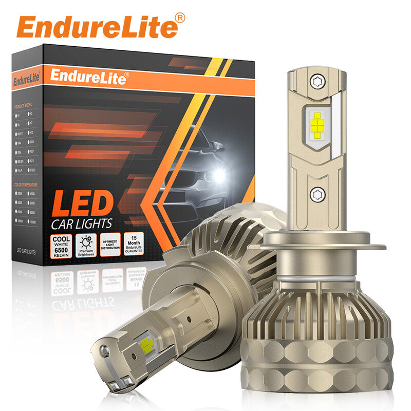 EndureLite 9012/HIR2 Headlight LED Bulbs, 20000LM 300% Brighter 6000K Cool White, 3570 CSP Chips, LED Fog Bulbs with Fan, Plug N Play,Pack of 2 MegaBDM