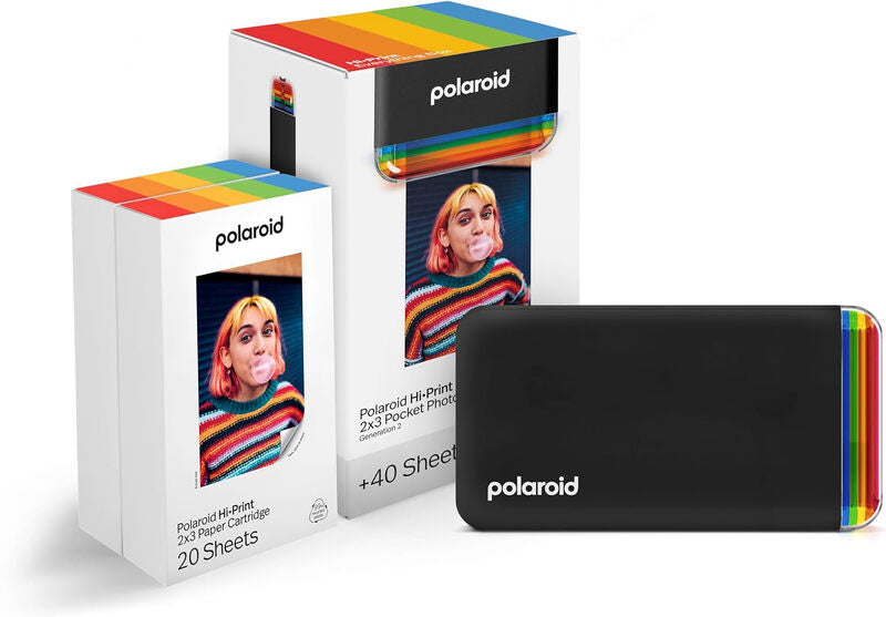 Polaroid Hi-Print Bluetooth 2x3 Photo Printer + Photo Paper Bundle (40 Sheets Included) MegaBDM