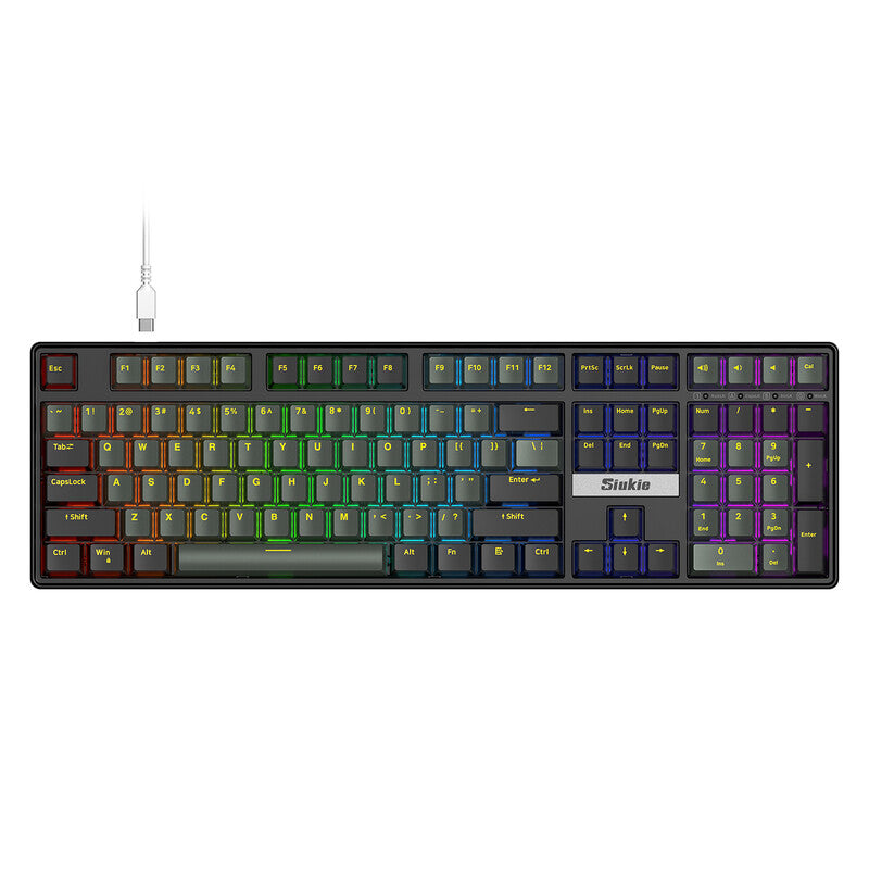 Siukie CR108 108Keys Detachable Switch Wired Mechanical Keyboard MegaBDM